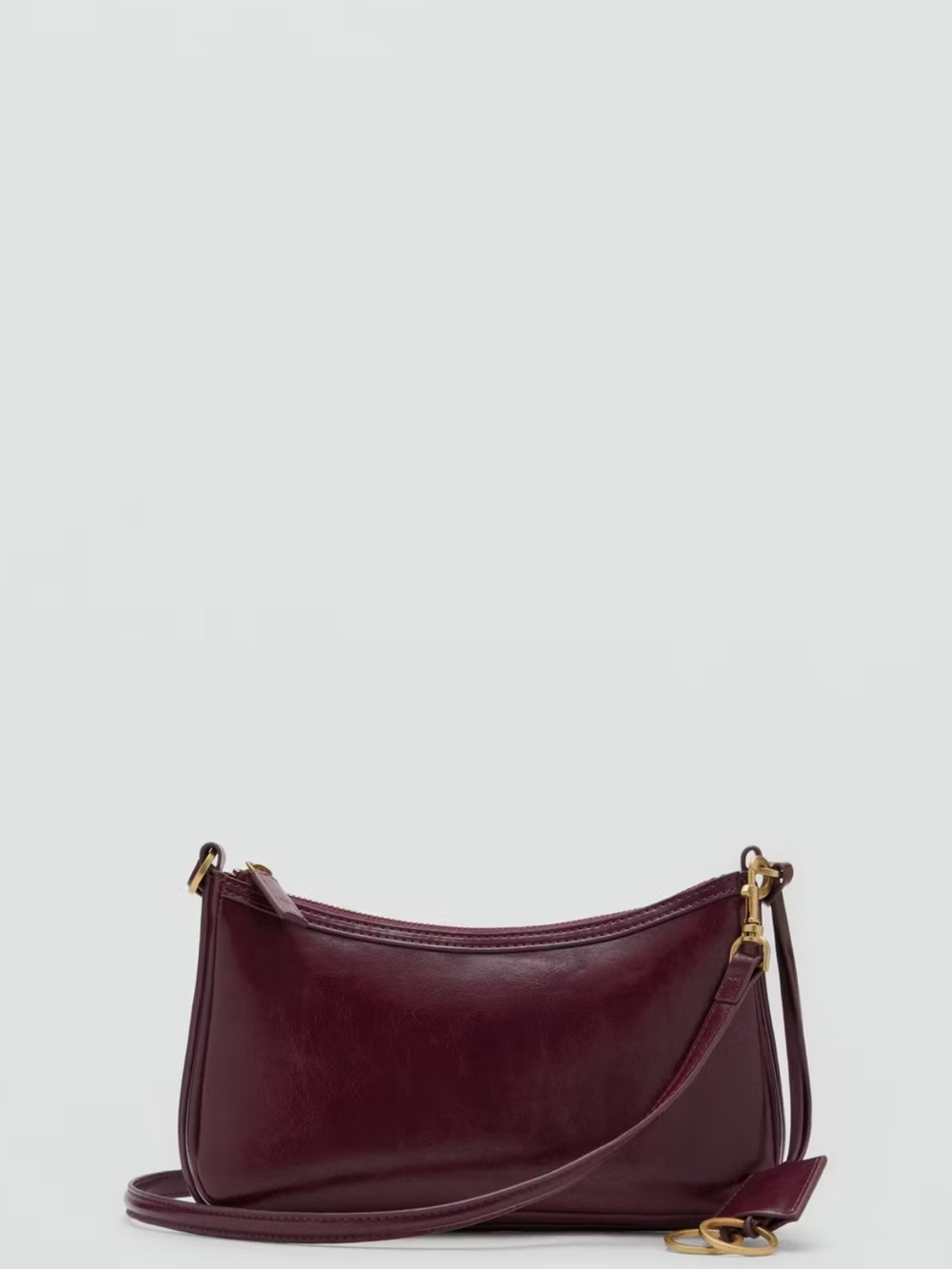 Mango Burgandy Crossbody bag with charm - Picture 4 of 5